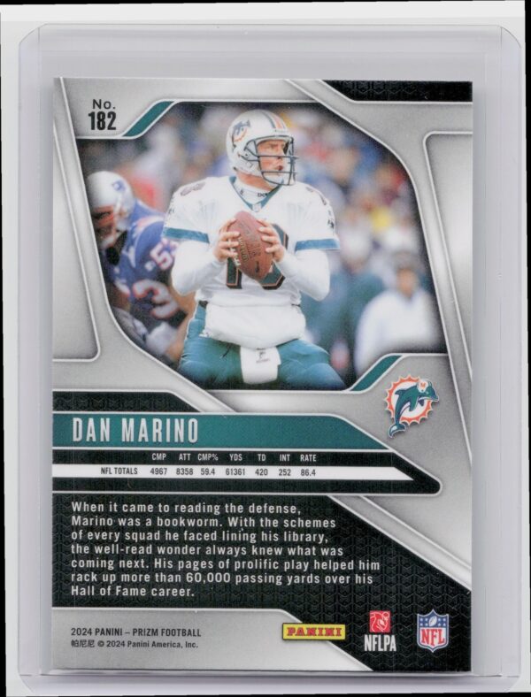 2024 Prizm Dan Marino 182 Dolphins - Image 3