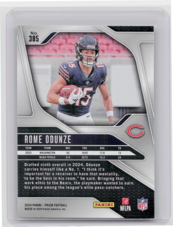 2024 Prizm Rome Odunze 385 Bears - Image 3