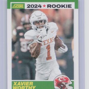 2024 Score Xavier Worthy RC #1 Chiefs 35th Anniversary Rookies