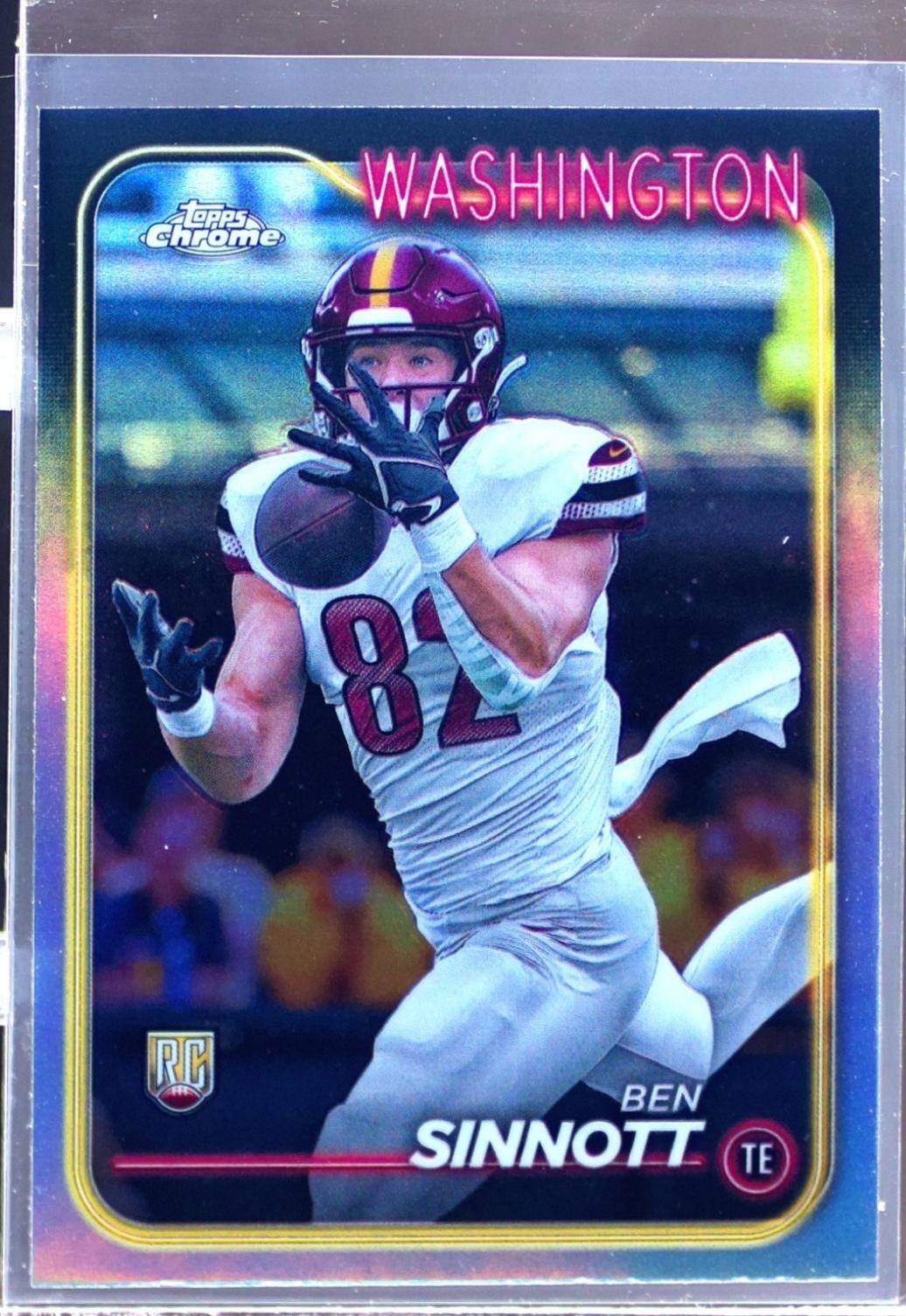 2024 Topps Chrome Ben Sinnott Refractor RC #262 Commanders