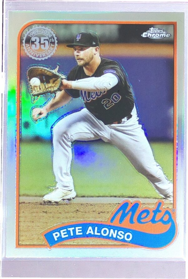 2024 Topps Chrome Pete Alonso #89CB-8 Mets 1989 Topps Baseball 35th Anniversary