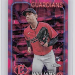 2024 Topps Chrome Update Gavin Williams Magenta / Purple Lava Lamp Refractors /2