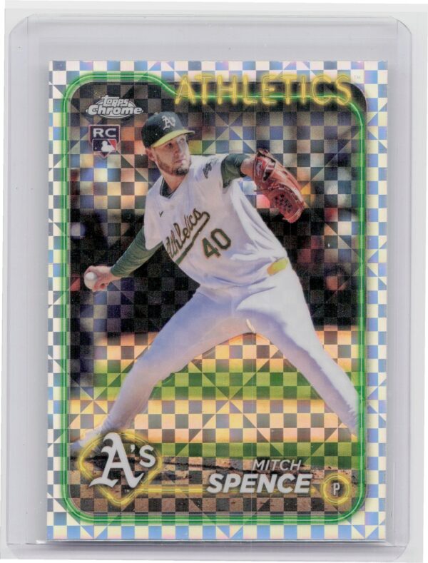 2024 Topps Chrome Update Mitch Spence X Fractors RC #USC166 Athletics