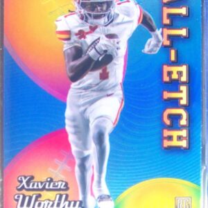 2024 Topps Chrome Xavier Worthy RC #CAE-XW Chiefs Chrome All Etch Refractor