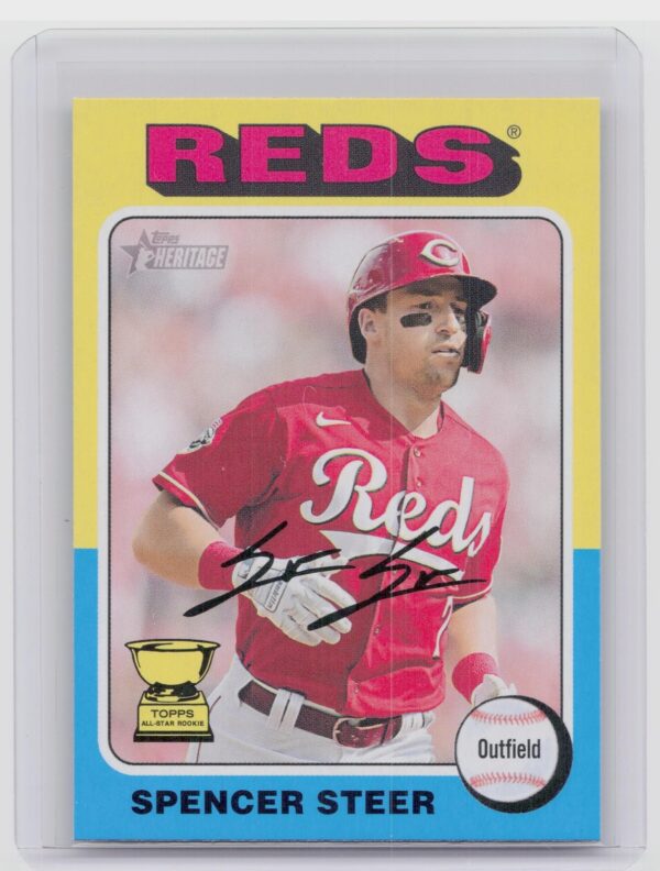 2024 Topps Heritage Mini Spencer Steer #235 Reds