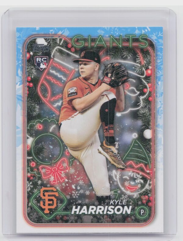2024 Topps Holiday Kyle Harrison Rookie H175 Giants