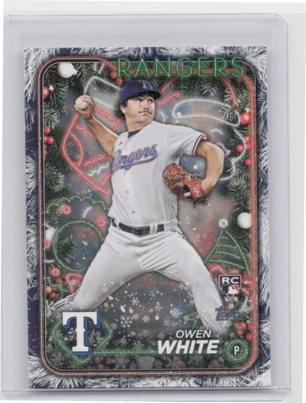 2024 Topps Holiday Owen White Holiday Tree #H143 Rangers