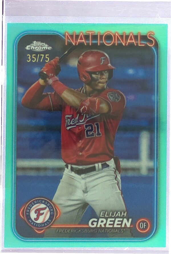 2024 Topps Pro Debut Elijah Green /75 #PDC-66 Nationals Chrome Aqua Refractor
