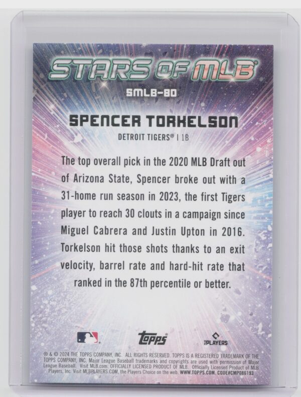2024 Topps Update Spencer Torkelson #SMLB-80 Tigers Stars of MLB - Image 3
