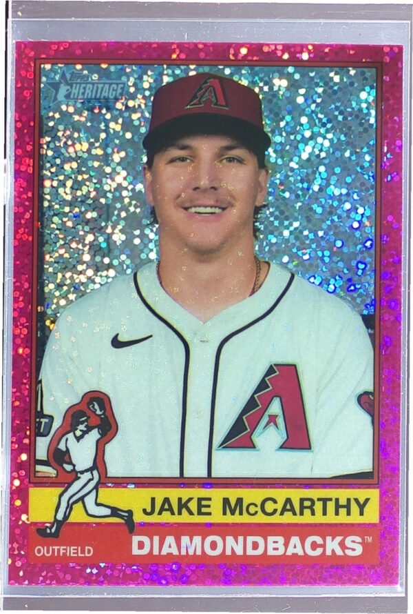 2025 Heritage Jake McCarthy Chrome Pink Sparkle Refractor #473 Diamondbacks