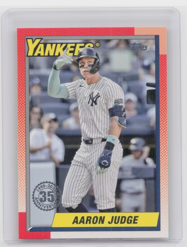 2025 Topps Aaron Judge #T90-57 Yankees 1990 Topps Baseball 35th Anniversary