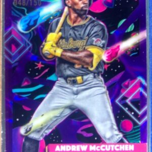 2025 Topps Chrome Cosmic Andrew McCutchen Purple Nebula Refractor /150 #117
