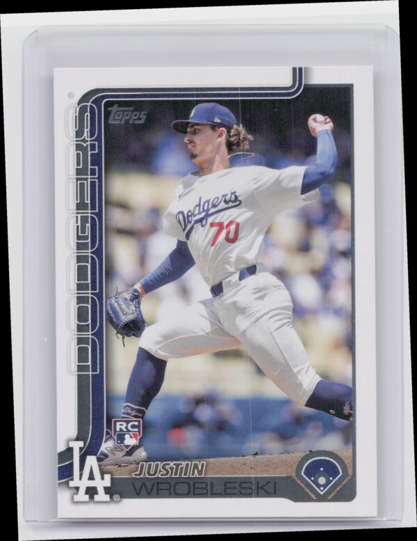 2025 Topps Justin Wrobleski RC #204 Dodgers