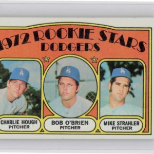 1972 Topps Dodgers 1972 Rookie Stars Charlie Hough / Bob O'Brien / Mike Strahle