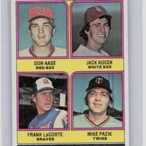 1976 Topps 1976 Rookie Pitchers Aase / Kucek / LaCorte / Pazik RC
