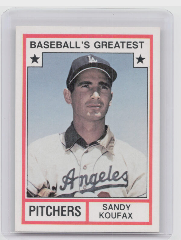 1982 TCMA Baseball's Greatest Pitchers (White Back) Sandy Koufax #8 Dodgers