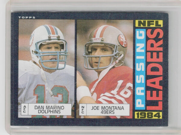 1985 Topps Dan Marino / Joe Montana #192 49ers