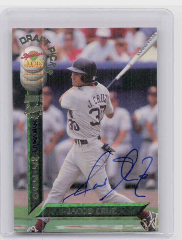 1994 Signature Rookies Draft Picks Jacob Cruz AU SN7750 #30 Giants Signatures