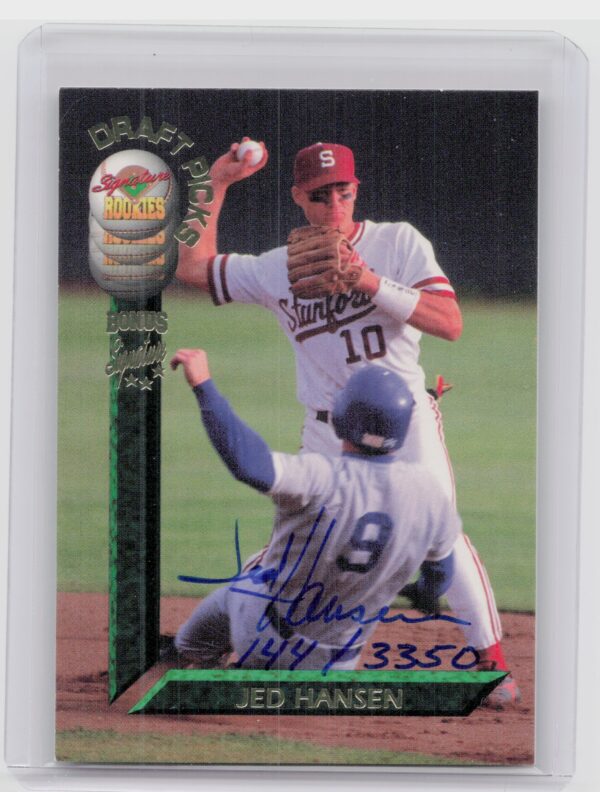 1994 Signature Rookies Draft Picks Jed Hansen AU SN3350 #NNO Royals Bonus Signat