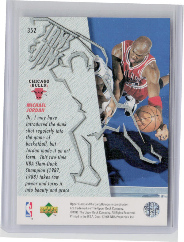 1995-96 Upper Deck Michael Jordan #352 Bulls - Image 3