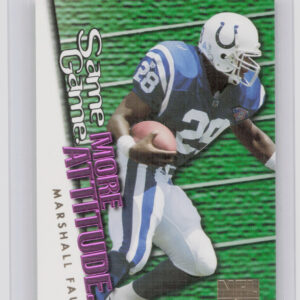 1995 SkyBox Impact Marshall Faulk #F11 Colts NFL on FOX: Same Game More Attitude