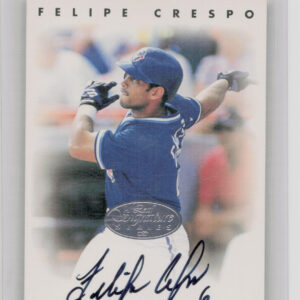 1996 Leaf Signature Series Felipe Crespo AU #NNO Jays Autographs Silver
