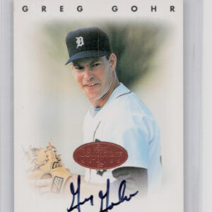1996 Leaf Signature Series Greg Gohr AU #NNO Tigers Autographs Bronze