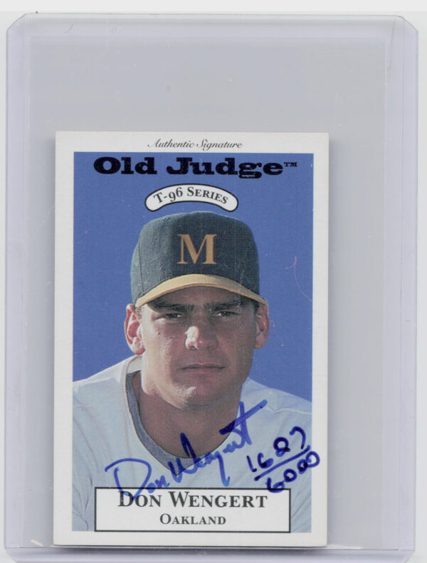 1996 Signature Rookies Old Judge Don Wengert AU SN6000 #36 Stars Signatures