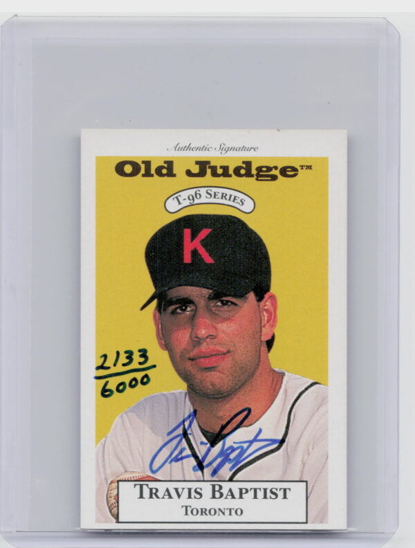 1996 Signature Rookies Old Judge Travis Baptist AU SN6000 #2 Chiefs Signatures