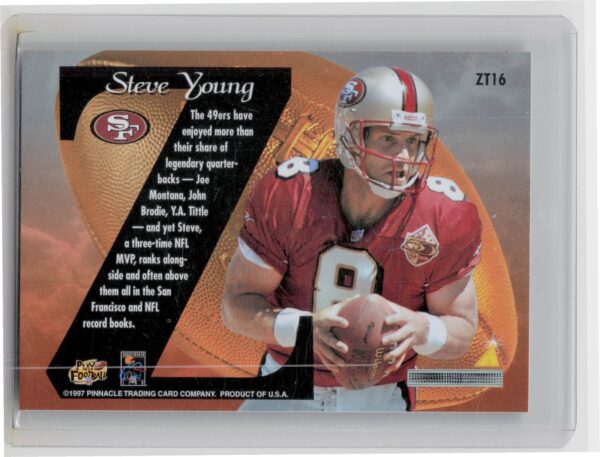 1997 Zenith Steve Young #ZT16 49ers Z Team - Image 3