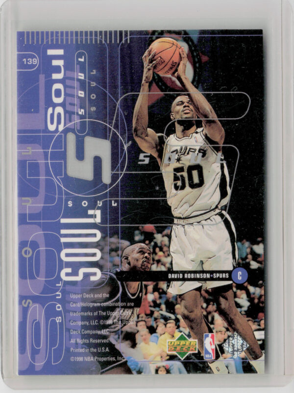 1998-99 Upper Deck Tim Duncan / David Robinson #139 Spurs - Image 3