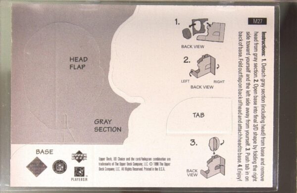 1998 UD Choice Joey Galloway #M27 Seahawks Mini Bobbing Head - Image 3