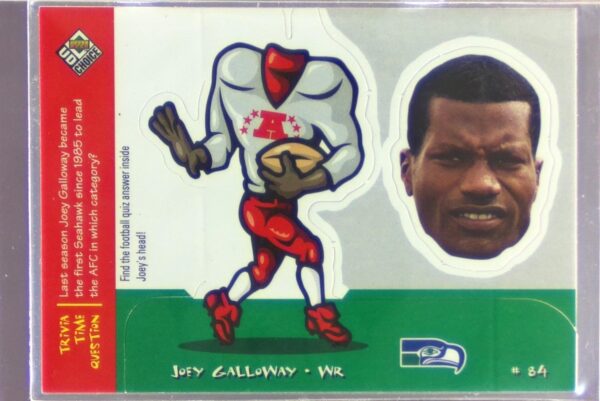 1998 UD Choice Joey Galloway #M27 Seahawks Mini Bobbing Head