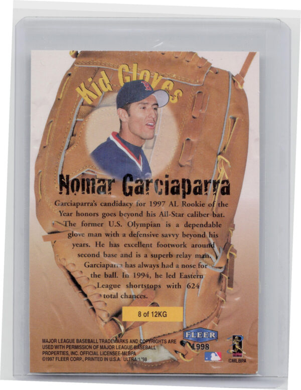 1998 Ultra Nomar Garciaparra #8KG Sox Kid Gloves - Image 3
