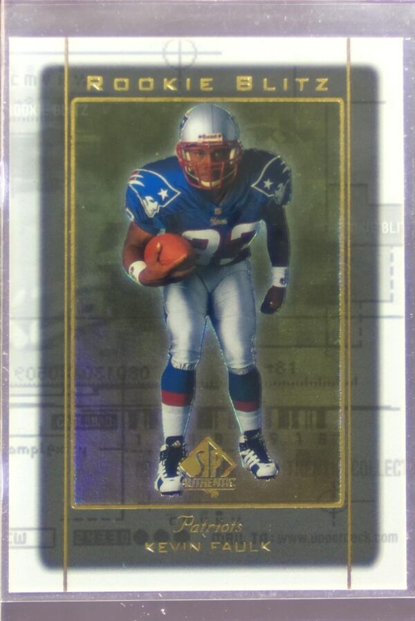 1999 SP Authentic Kevin Faulk RC #RB12 Patriots Rookie Blitz