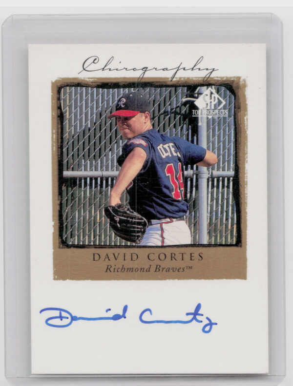 1999 SP Top Prospects David Cortes AU #DC Braves Chirography