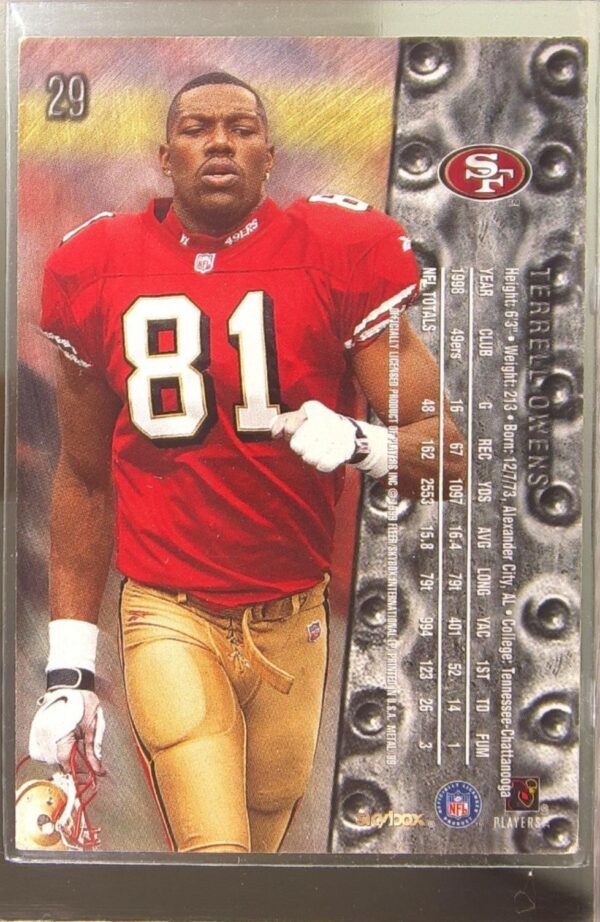 1999 SkyBox Metal Universe Terrell Owens #29 49ers - Image 3
