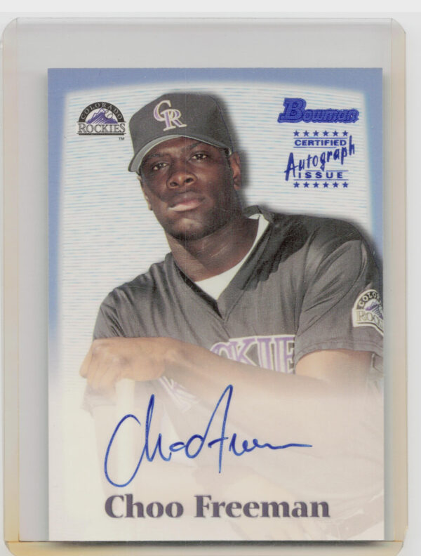 2000 Bowman Choo Freeman AU #CF Rockies Autographs
