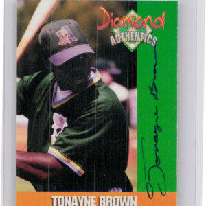 2000 Diamond Authentics Autographs Tonayne Brown AU SN3250 #17 GreenJackets