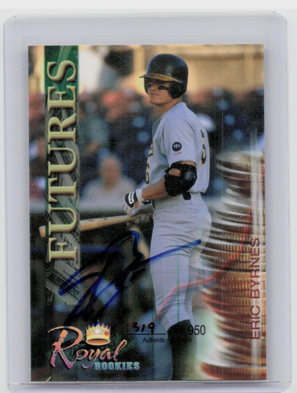 2000 Royal Rookies Futures Eric Byrnes Auto /4950 #14 A's Autographs