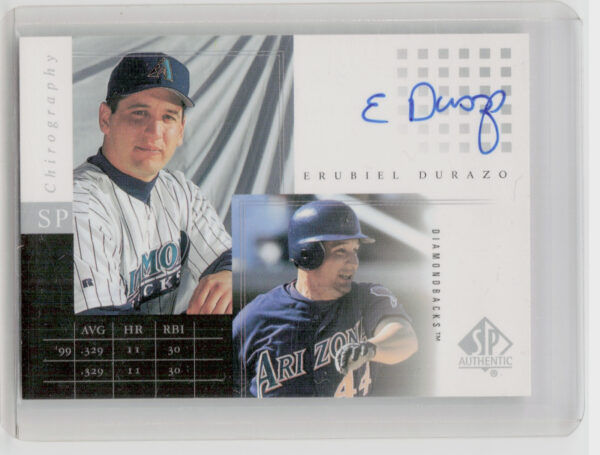 2000 SP Authentic Erubiel Durazo AU #ED Diamondbacks SP Chirography