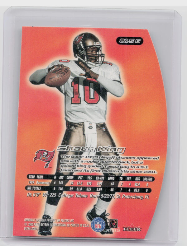 2000 Ultra Shaun King Gold Medallion #215G Buccaneers - Image 3