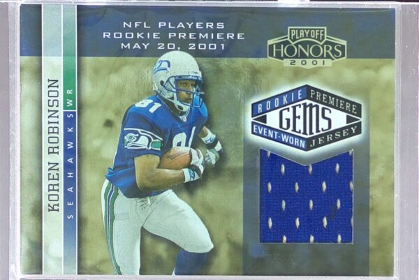 2001 Playoff Honors Koren Robinson /725 RC JSY RC #224 Seahawks