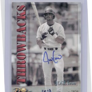 2001 Royal Rookies Throwbacks Jose Leon Auto /5950 #14 Orioles Autographs