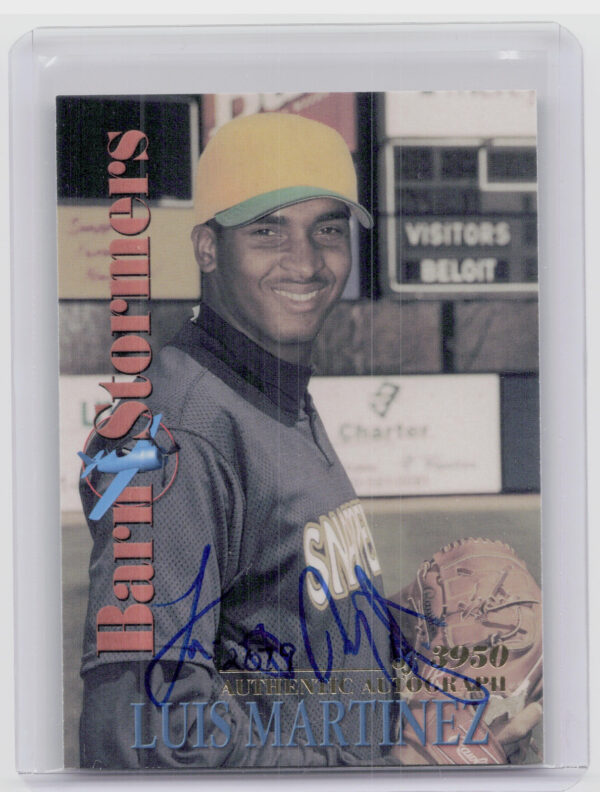 2001 Royal Rookies Throwbacks Luis Martinez AU SN3950 #B7 Brewers Barnstormers A