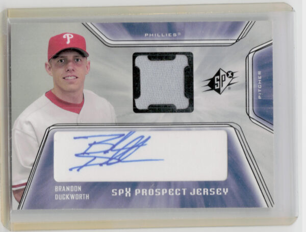 2001 SPx Brandon Duckworth AU RC SPJ MEM #143 Phillies