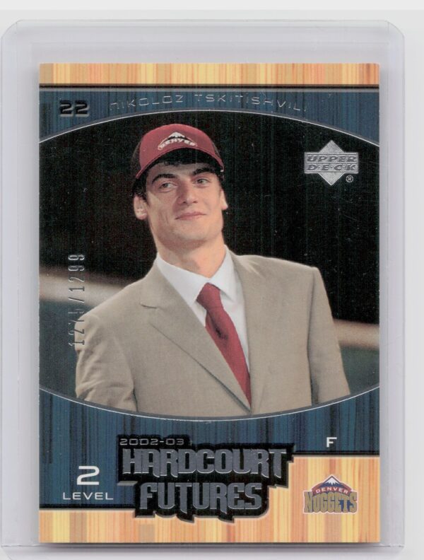 2002-03 Upper Deck Hardcourt Nikoloz Tskitishvili RC SN1299 #121 Nuggets