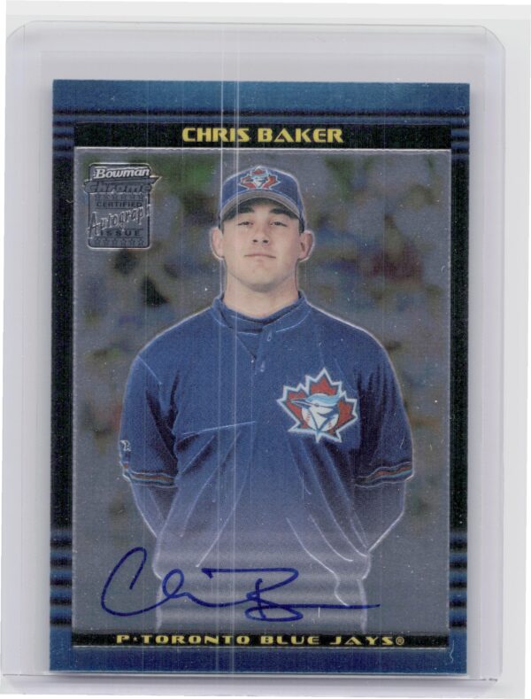 2002 Bowman Chrome Chris Baker AU RC #405 Jays