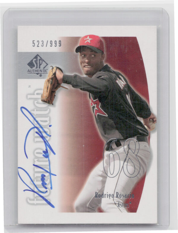 2002 SP Authentic Rodrigo Rosario AU SN999 RC #136 Astros