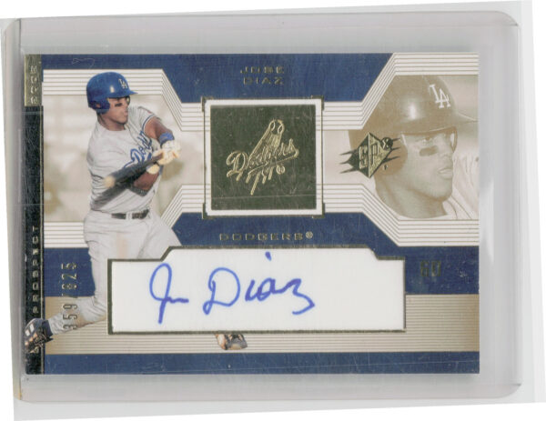 2002 Upper Deck Rookie Update Jose Diaz AU SN825 RC #225 Dodgers 2002 SPx Update